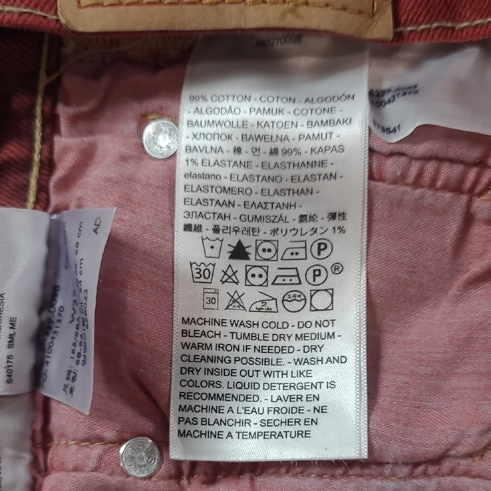 Levi's Rust Red Denim Cutoff Shorts